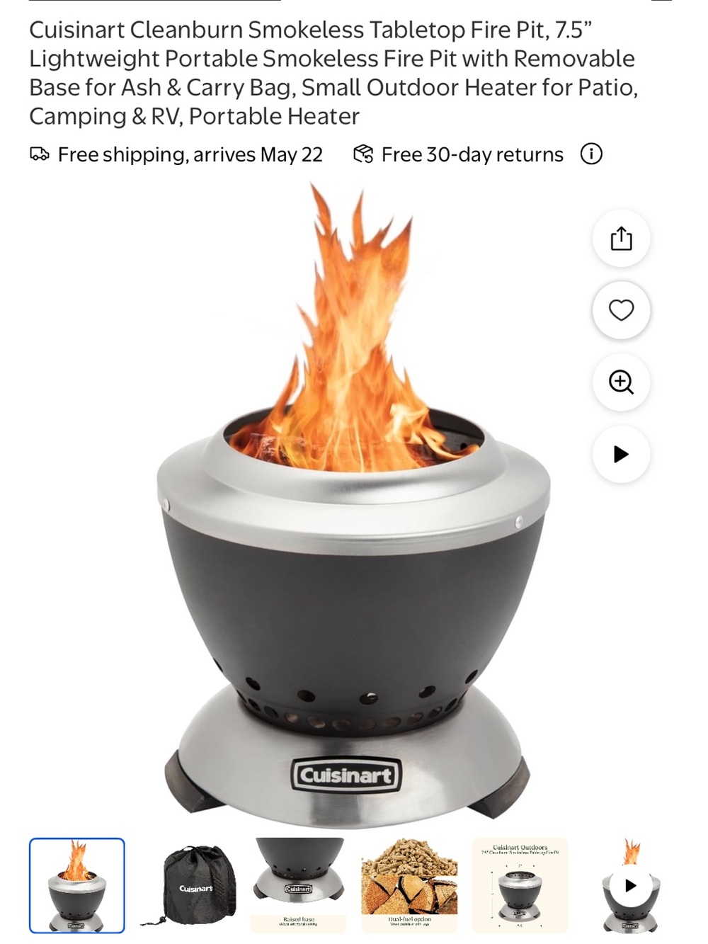 Cuisinart Cleanburn Tabletop Fire Pit